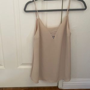 Beige flowy tank top